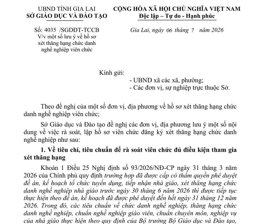 Một số lưu ý về hồ sơ xét thăng hạng chức danh nghề nghiệp viên chức