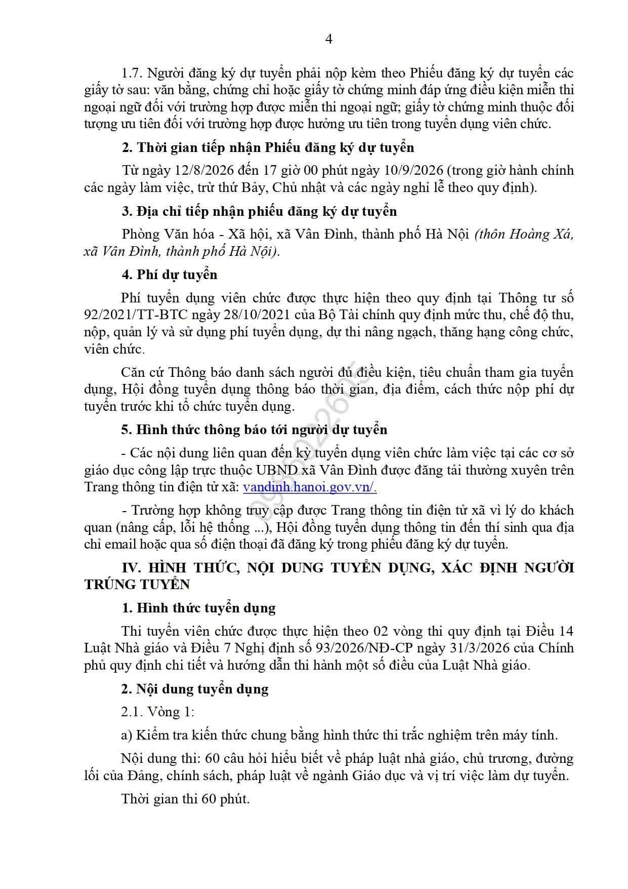 Thông báo tuyển dụng Vân Đình — trang 4